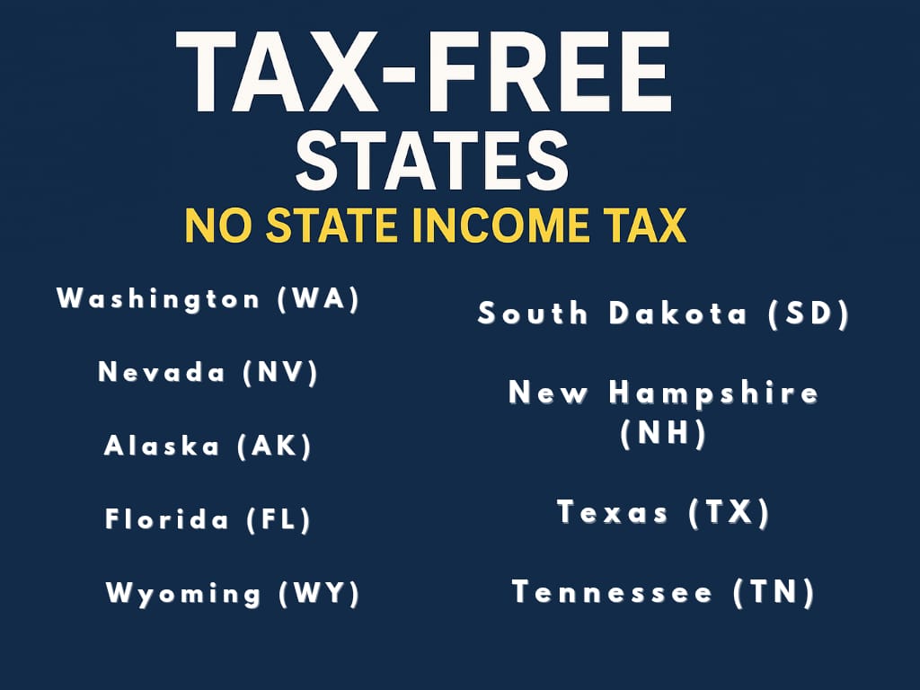 tax free states in US
